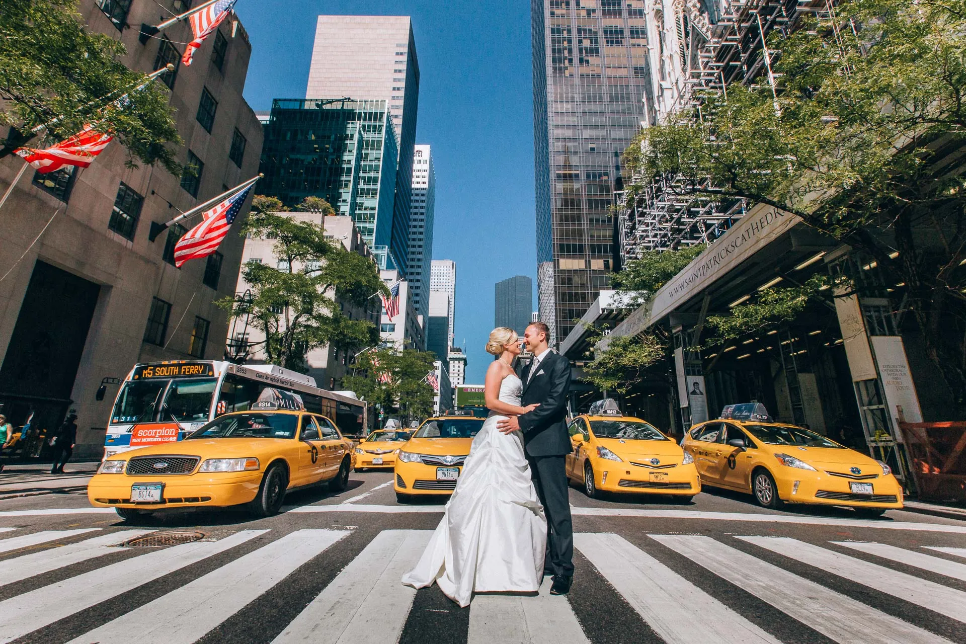 Brautpaar in Manhattan